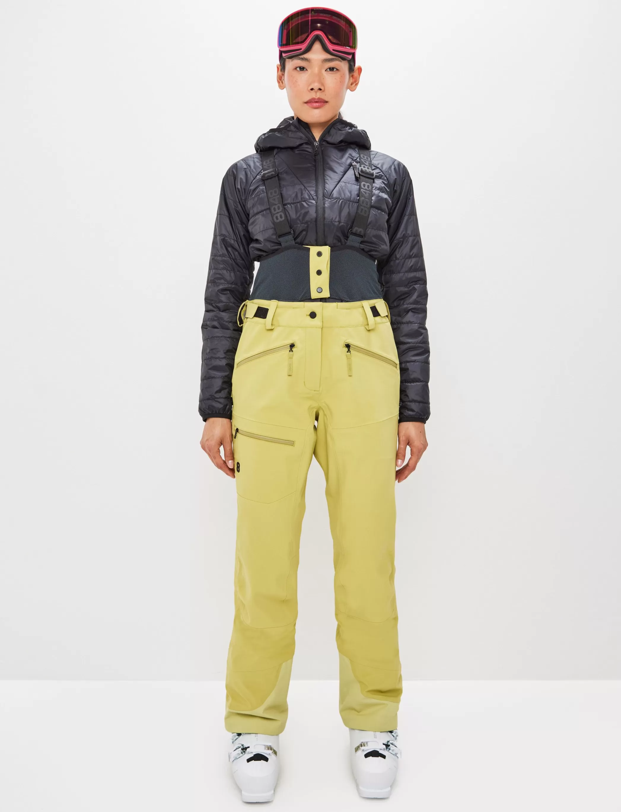 Outlet Chloe W Shell Pant - Flax Yellow Skidkläder