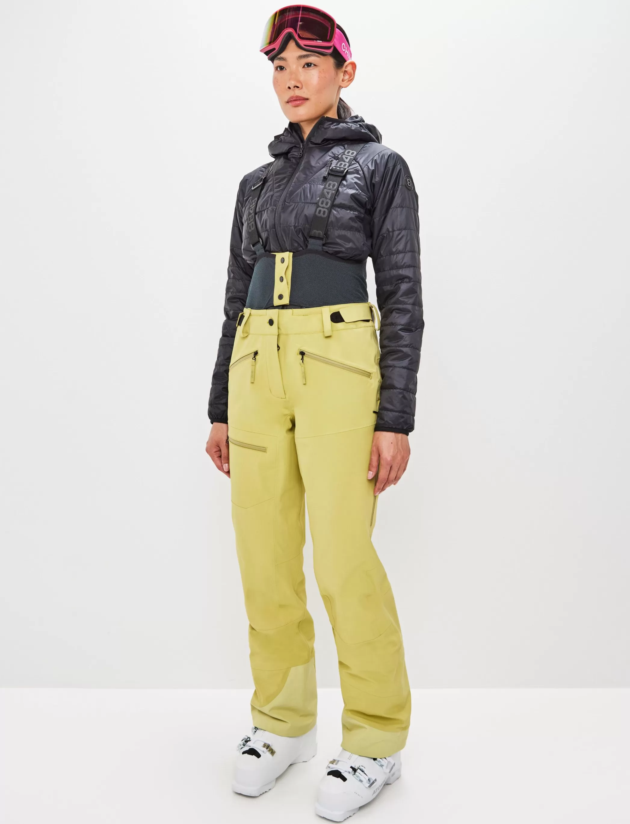 Outlet Chloe W Shell Pant - Flax Yellow Skidkläder
