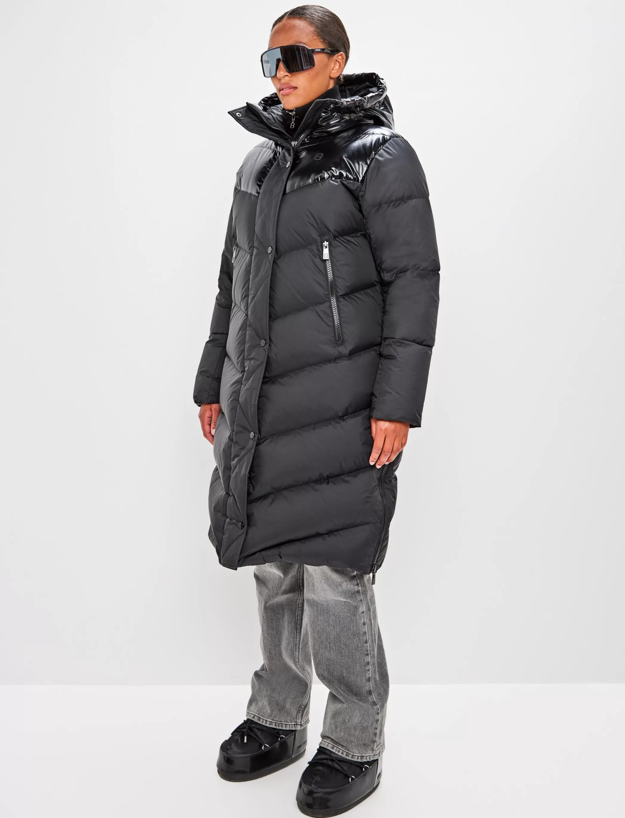 Store Milano W Down Coat - Black Klader